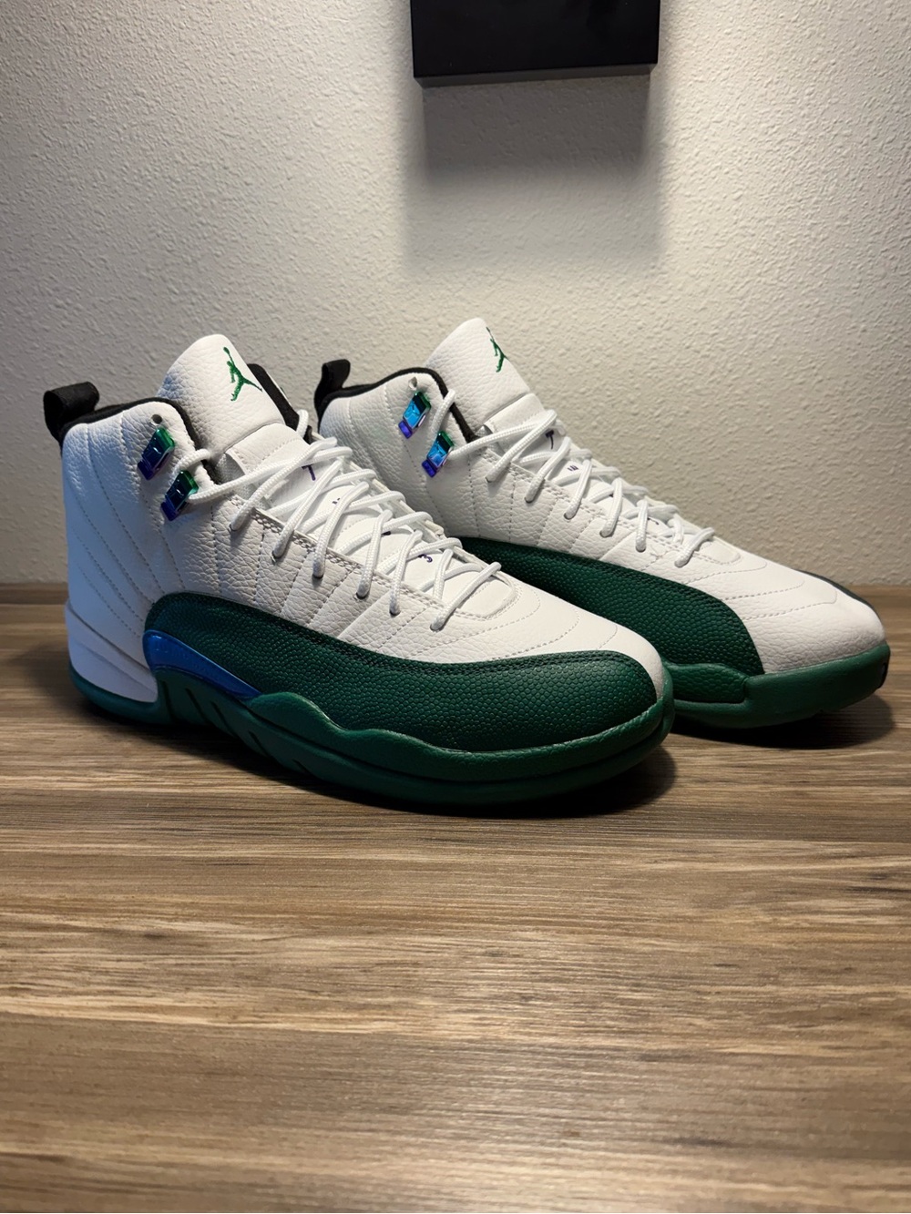 Jordan Men’s High-Top Sneakers in White and Green